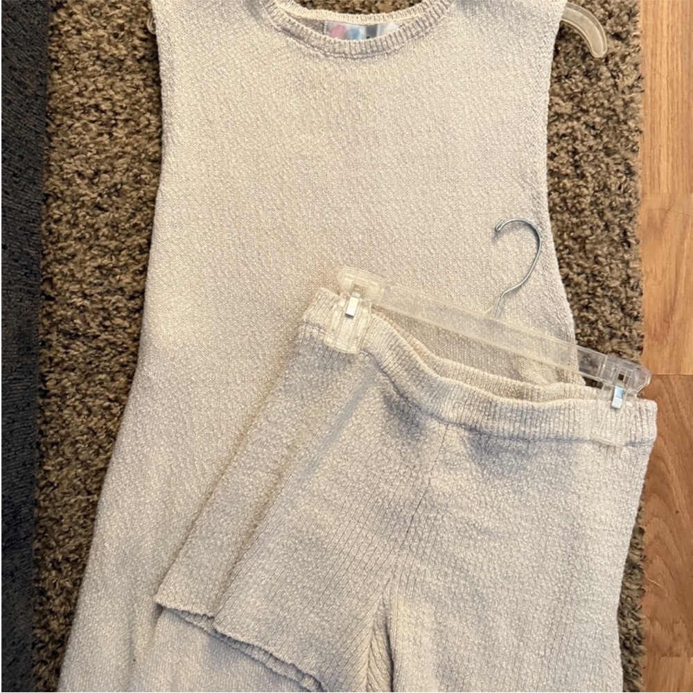Free People Cream Knit Set